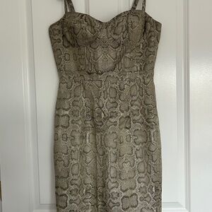 Snakeskin Print Dress